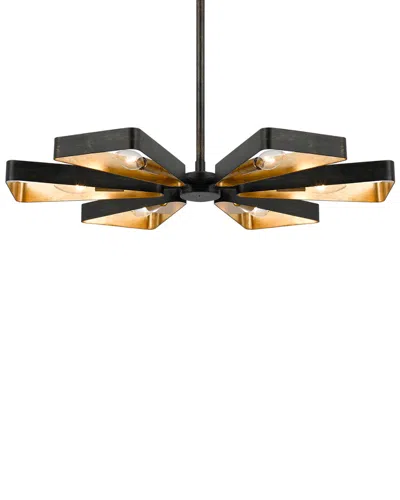 Crystorama 6-light Luna Chandelier In Black