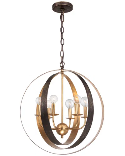 Crystorama 6-light Luna Fixture In Multi