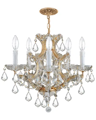 Crystorama 6-light Maria Theresa Mini Chandelier In Gold
