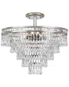 Crystorama 6-light Mercer Ceiling Lamp In Gray
