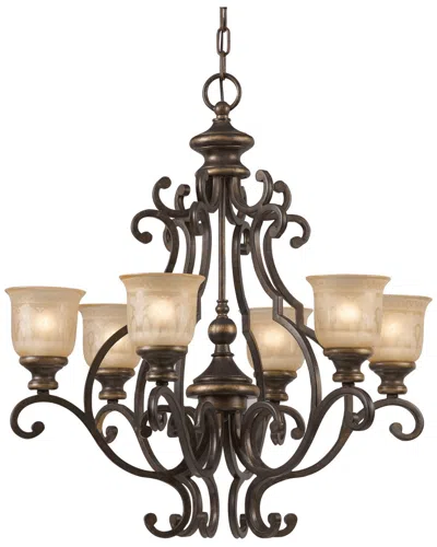 Crystorama 6-light Norwalk Chandelier In Brown