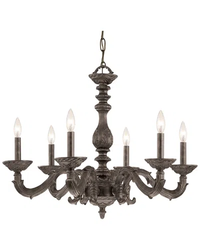 Crystorama 6-light Paris Market Chandelier In Black