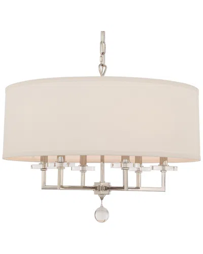 Crystorama 6-light Paxton Chandelier In Pink