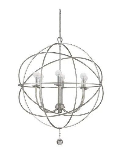 Crystorama 6-light Solaris Chandelier In Gray