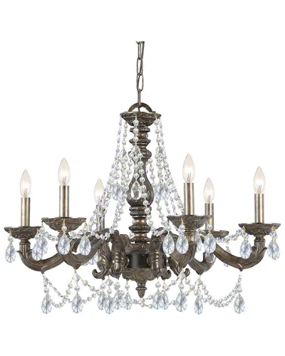 Crystorama 6-light Sutton Chandelier In Brown