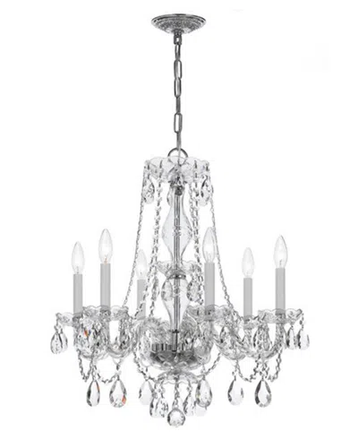 Crystorama 6-light Traditional Chandelier In Silver