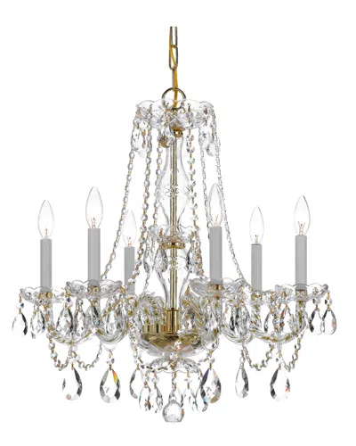 Crystorama 6-light Traditional Crystal Chandelier Swarovski Spectra Crystal In Multi