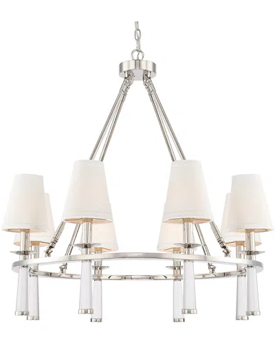 Crystorama 8-light Baxter Chandelier In White
