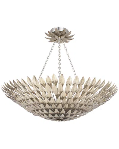 Crystorama 8-light Broche Flush Mount In Gold