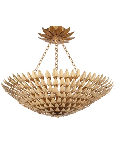 Crystorama 8-light Broche Semi Flush Mount In Brown
