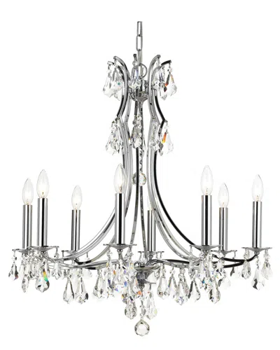 Crystorama 8-light Cedar Chandelier Swarovski Strass Crystal In Gray