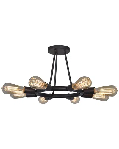 Crystorama 8-light Dakota Flush Mount In Black