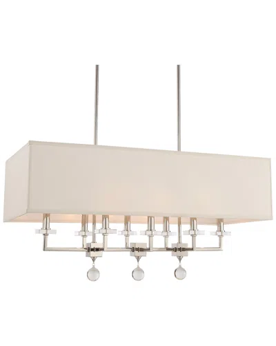 Crystorama 8-light Paxton Chandelier In White