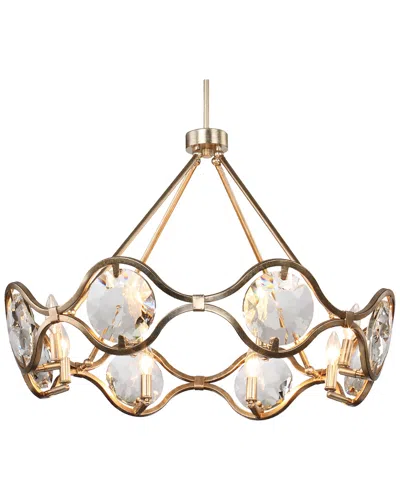 Crystorama 8-light Quincy Chandelier In Gold