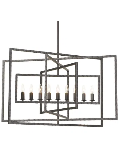 Crystorama 9-light Capri Chandelier In Black