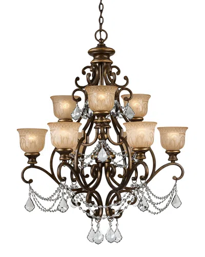 Crystorama 9-light Chandelier In Brown