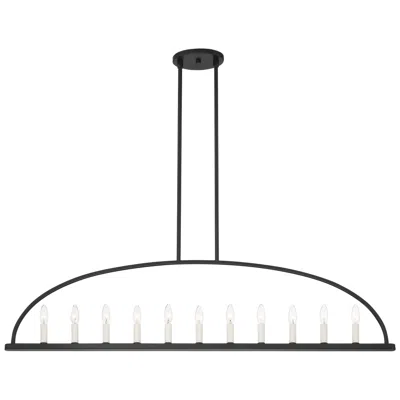 Crystorama Abbott 54" Wide Black 11-light Island Chandelier
