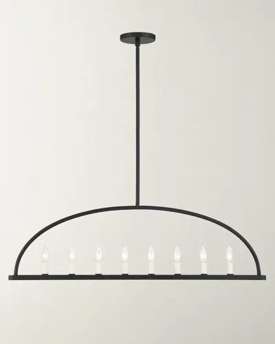 Crystorama Abbott 8-light Linear Chandelier In Black