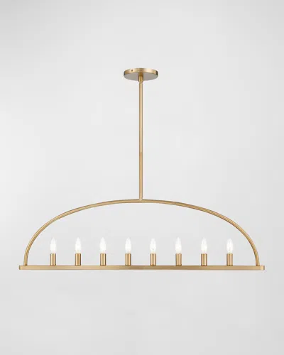 Crystorama Abbott 8-light Linear Chandelier In Gold