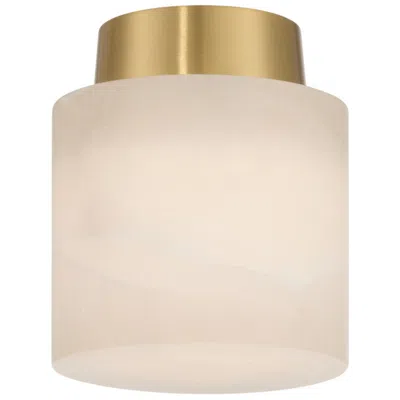 Crystorama Acme 5.75'' Aged Brass Semi Flush Mount In Multi
