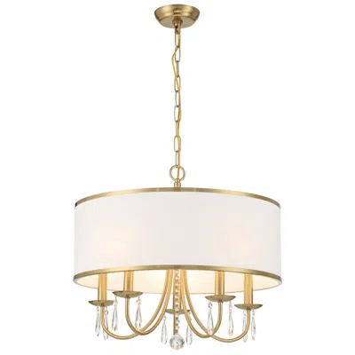 Crystorama Adalynn 22'' Vibrant Gold Chandelier In Multi