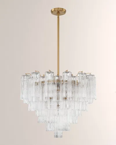 Crystorama Addis 12-light Aged Brass Chandelier In Clear