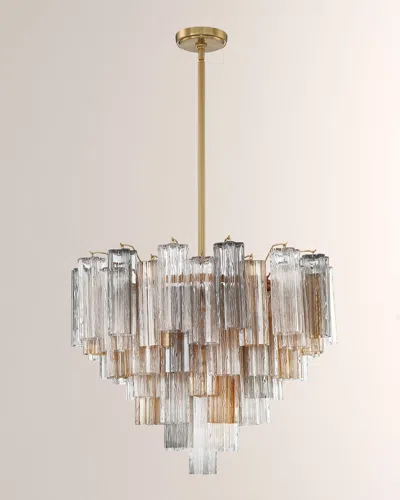 Crystorama Addis 12-light Aged Brass Chandelier In Multi