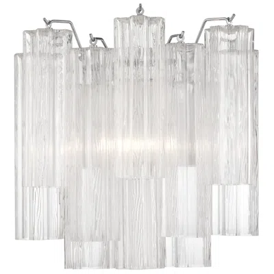 Crystorama Addis 14 1/2"h Polished Chrome And Clear Glass Wall Sconce In Multi