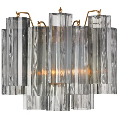 Crystorama Addis 14.5'' Aged Brass Sconce In Gray