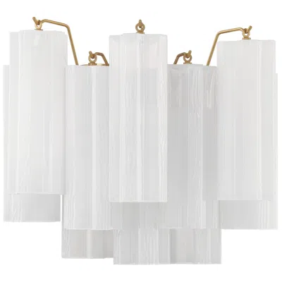 Crystorama Addis 14.5'' Aged Brass Sconce In White