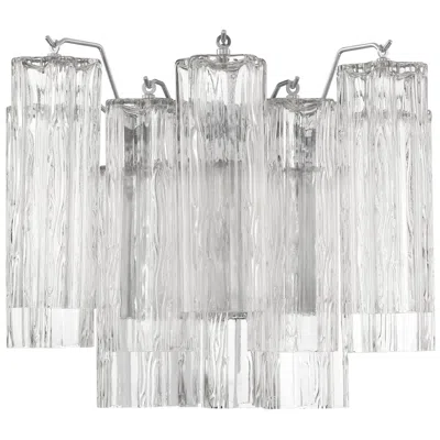 Crystorama Addis 14.5'' Polished Chrome Sconce In Gray