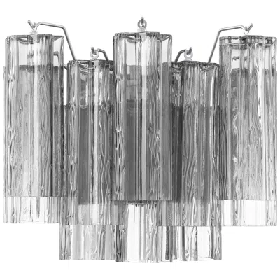 Crystorama Addis 14.5'' Polished Chrome Sconce In Gray