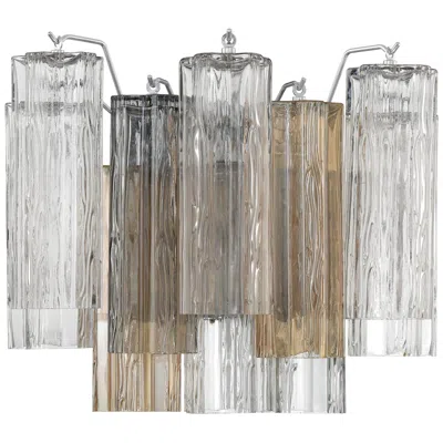 Crystorama Addis 14.5'' Polished Chrome Sconce In Multi