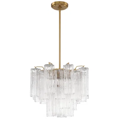 Crystorama Addis 17 3/4" Wide Aged Brass Chandelier In Silver