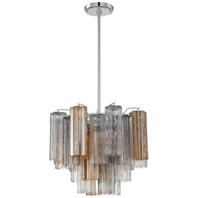 Crystorama Addis 17.75'' Polished Chrome Chandelier In Silver