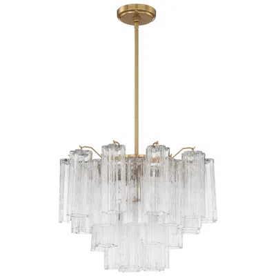 Crystorama Addis 19 3/4" Wide Aged Brass 6-light Chandelier In Gold