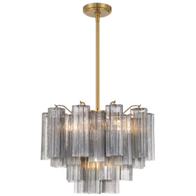 Crystorama Addis 19.75'' Aged Brass Chandelier In Gold