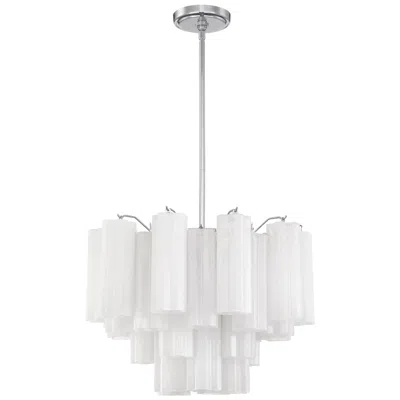 Crystorama Addis 19.75'' Polished Chrome Chandelier In Silver