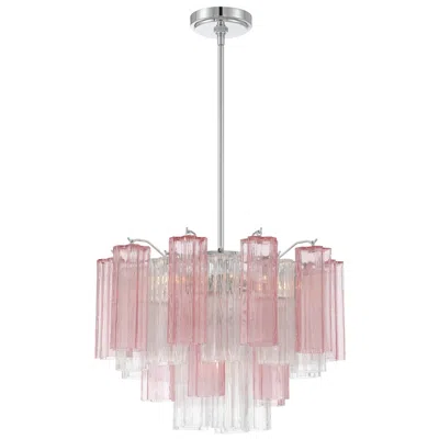 Crystorama Addis 19.75'' Polished Chrome Chandelier In Multi