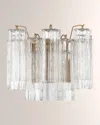 Crystorama Addis 2-light Aged Brass Wall Mount In Clear