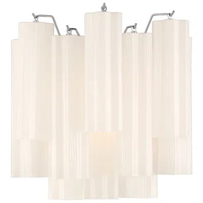 Crystorama Addis 2 Light Polished Chrome Sconce In Pink