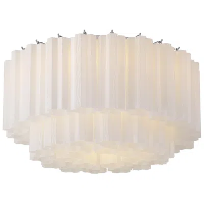 Crystorama Addis 22 1/4"w Polished Chrome And White Glass Ceiling Light In Multi