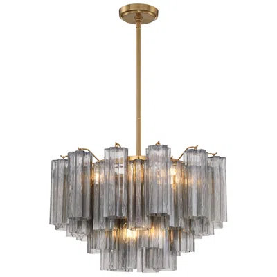 Crystorama Addis 22'' Aged Brass Chandelier
