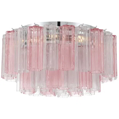 Crystorama Addis 22.25'' Polished Chrome Flush Mount In Multi