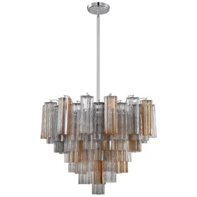 Crystorama Addis 26 3/4" Wide Polished Chrome 12-light Chandelier In Silver