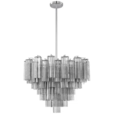 Crystorama Addis 26.75'' Polished Chrome Chandelier In Silver