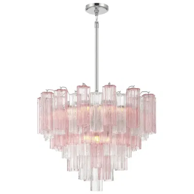 Crystorama Addis 26.75'' Polished Chrome Chandelier In Multi