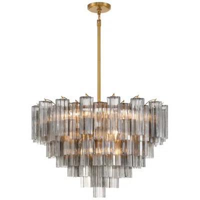 Crystorama Addis 32'' Aged Brass Chandelier In Gold