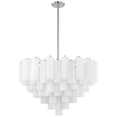 Crystorama Addis 32'' Polished Chrome Chandelier In Silver