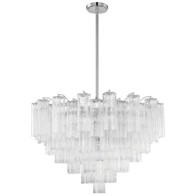 Crystorama Addis 32"w Polished Chrome 16-light Chandelier In Silver